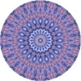 thumbnail image 1 of Ahgly Company Machine Washable Indoor Round Transitional Slate Blue Area Rugs, 7' Round, 1 of 7