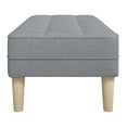 thumbnail image 5 of Fabric Ottoman with Cushion Light Grey 44.49in Modern Living Room Footrest, 5 of 9