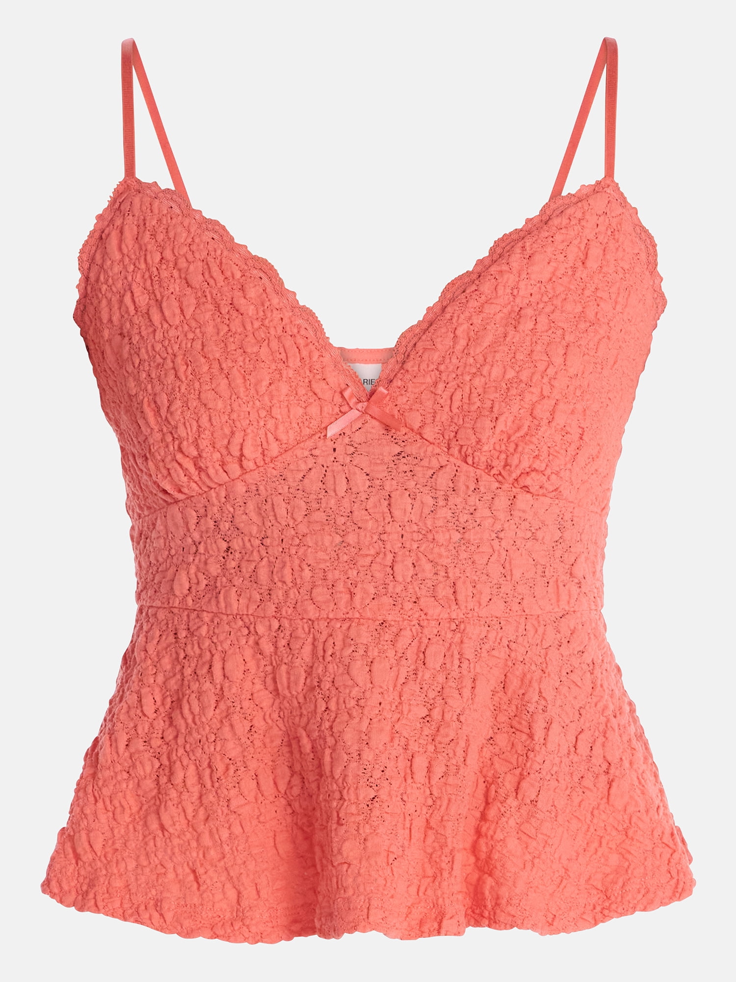 No Boundaries Peplum Lace Cami Top, Women’s XXS-XXL