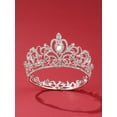 thumbnail image 4 of Tiara Crown for Women Girls, Crowns Tiaras Hair Accessories for Birthday Wedding Prom Bridal Party Halloween Costume Christmas G (Golden), 4 of 7