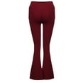 thumbnail image 6 of REALiKUN Women's High Waisted Flare Long Pants Cut Out Stretchy Ladder Bootcut Yoga Pants Red S, 6 of 8