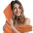 thumbnail image 2 of Qocolhg Hand Towels for Bathroom, 100% Cotton Hand Towel, Soft Hand Face Towels, Lightweight and Highly Absorbent Towels for Bathroom Kitchen Travel, Camp, Hotel, and Spa, Clearance, Orange, 2 of 6