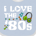 thumbnail image 4 of Inktastic I Love the '80s-musical Notes Boys or Girls Baby Bib, 4 of 4