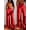 Red, variant on Women's High Waist Wide Leg Pants with Pockets and Belt for Fall Winter Office Commute Wear