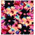thumbnail image 3 of Chiffon Printed Large Floral Anticipated Sheer Dress Fabric by the Yard (CHOCO/PINK/MOCHA, HalfaYard), 3 of 5