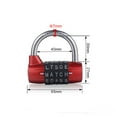 thumbnail image 3 of stanreset Cadenas à Combinaison 5 Compartiments Code de Sécurité Kit de Voyage Camping Extérieur Journal Mot de Passe Cadenas Bagage Rouge, 3 of 4