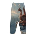 thumbnail image 3 of Lsque Red Dragon Mountain Sunrise Print Women's Pajama Pants, Lounge Pant - Comfortable Home Wear,Elastic Waistband, Stylish Design-X-Large, 3 of 9