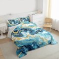thumbnail image 3 of Castle Fairy Marble Watercolor 2Pcs Bedding Comforter Set for Teens Women Men,Abstract Marbling Twin Comforter Sets,Stone Pattern Breathable Bedding Set,Lightweight Room Decor, 3 of 8