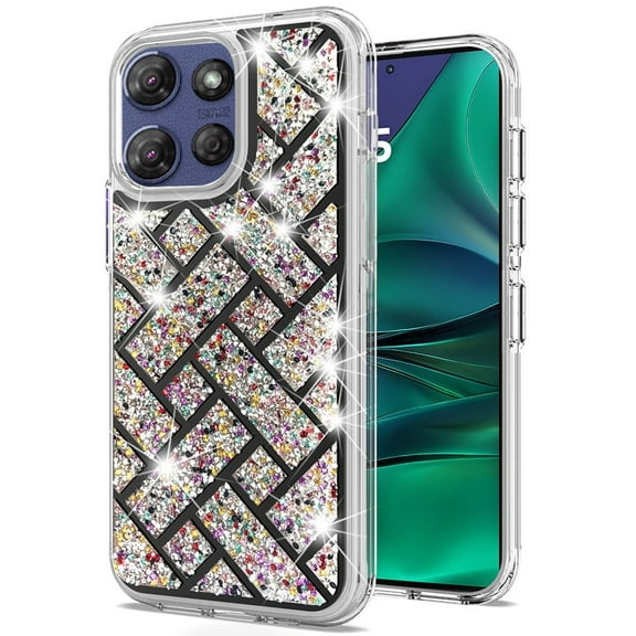 For Moto G Stylus 5G 2025 Bling Hybrid Case Cover - A