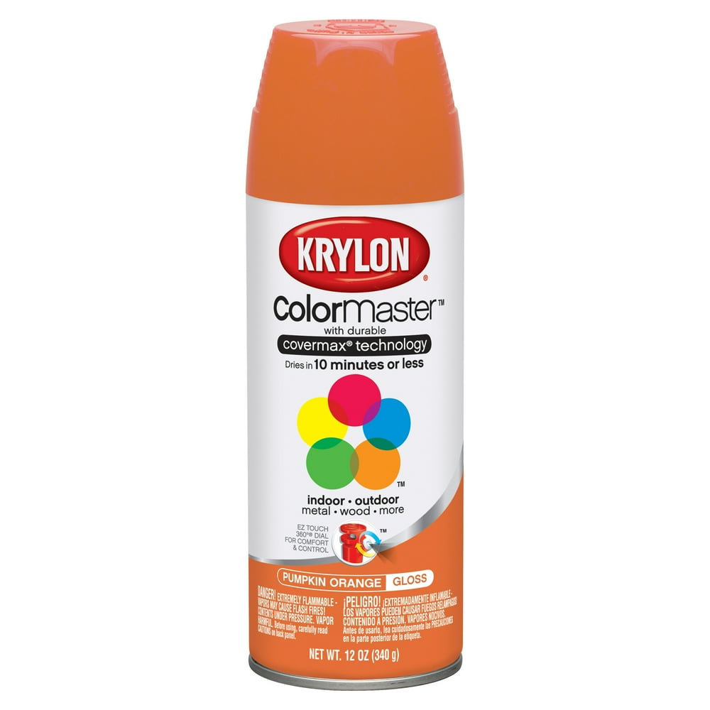 Colormaster Indoor/Outdoor Aerosol Paint 12ozGloss Pumpkin Orange