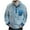 Blue, variant on Mens Fleece Sweatshirt Sherpa Button Up Henley Top Long Sleeve Cozy Warm Pullover Comfy Sweater