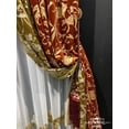 thumbnail image 3 of Customized Wine Red Gold Velvet Gilded Jacquard Curtains for Villas Splicing Living Room Bedroom French Window Balcony Window, 3 of 5
