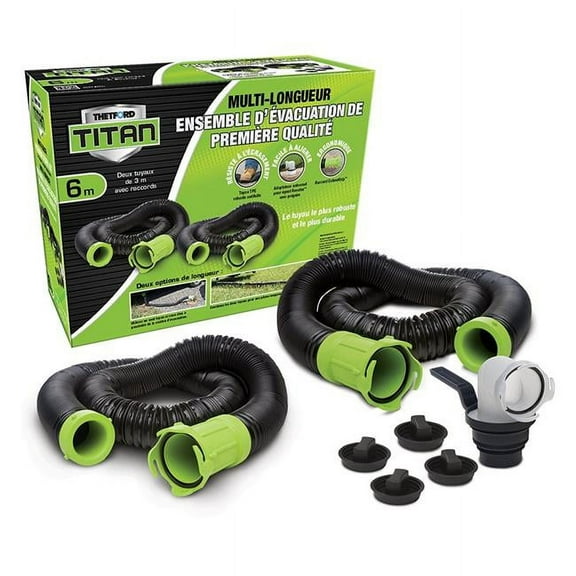 17903 20 ft. Titan Bilingual Premium RV Sewer Hose Kit
