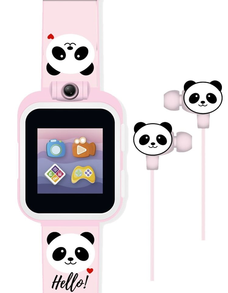 iTech Junior Girls Earbuds & Smartwatch Set - Pink Panda 900225M-40-G13