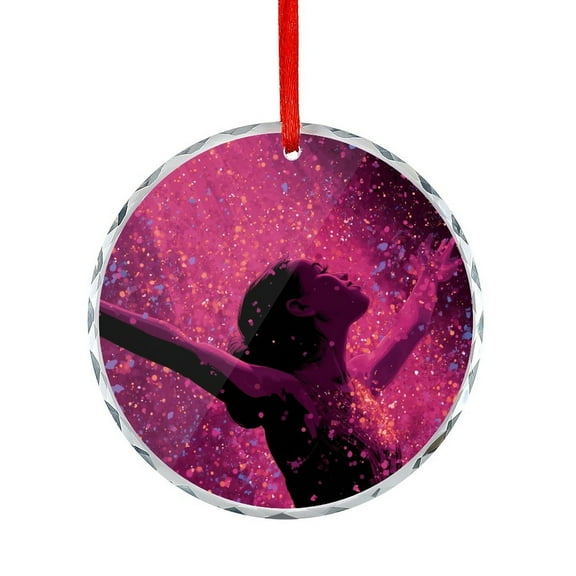 Dancing Girl Christmas Ornament Ballet Cute Little Ballerina Dancing Girl Glass Round Christmas Ornament Holiday Decorations And Xmas Gift Ideas