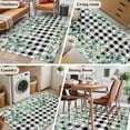 thumbnail image 5 of Green Eucalyptus Leaves Area Rugs 2.7'x5', Washable Small Throw Rugs for Kitchen Bedroom, Daisy Floral Indoor Outdoor Rug Non-Slip Low Pile Carpet Runner Reversible Floor Mats, 5 of 8