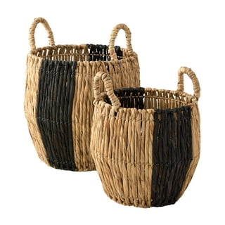 Woven Wall Basket Decor - Hanging Natural Wicker Seagrass Flat