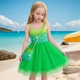 thumbnail image 2 of TEDOYE Girls Dresses O-Neck Casual Summer Outfits Toddler Kids Fashion Sleeveless Dress With Mesh Skirt Star Moon Design For Daily Wear Age 3 9 Leisure Wear, 8-9 Years, 2 of 9