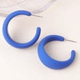 thumbnail image 1 of Nvzi Pendientes de aro grandes con forma de C de acrílico, geométricos, cuadrados, retro, sencillos, de color caramelo, con forma de C, de resina de colores preciosos, D08, 1 of 5