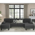 thumbnail image 3 of Homall Modern Corduroy U-shaped Oversized Sectional Sofa, Grey, 3 of 8