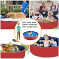 thumbnail image 3 of Zorpupoa Foldable Dog Pool, 63in Heavy-Duty PVC Kids Swimming Pool for Kids Dogs Cats, Red, 3 of 11