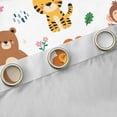 thumbnail image 4 of Homewish Zoo Animal Giraffe Blackout Curtains Set of 2 (52x84 Each),Cute Lions Elephant Window Curtains,White Orange Green Curtains and Drapes For Girsl Boys,Super Cozy Room Decor, 4 of 6