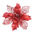 thumbnail image 2 of Christmas Decorations Clearance! Christms Tree Decorations, 5.5'' Artificial Flowers with Clips Christmas Xmas Tree Ornaments for Home Wedding Party Indoor Outdoor Wreath Decor Red(1PC with Clips), 2 of 3