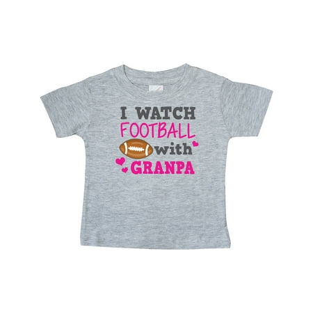 

Inktastic I Watch Football with My Granpa Gift Baby Girl T-Shirt