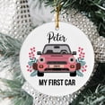 thumbnail image 2 of Pink Car - First Car Ornament 2025, Customized Name Cars Christmas Tree Ornaments, New Driver Car Lover Teen Gift, My New Car Ornament, New Driver Gift, Our First Car, 2 of 5