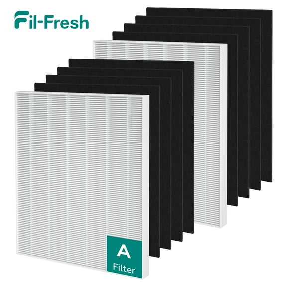 Fil fresh 2 Pack 115115 Replacement Filter A for Winix C535, 5300-2, 5300, 6300, P300, AM90, WAC5300, WAC6300 Air Purifier, 2 HEPA 8 Activated Carbon Pre-Filter