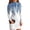 Blue, variant on Women's High-Neck Casual Long Sleeve Vintage Floral Printed Slim-Fit Dress for Spring and Autumn Parties,Army Green,L