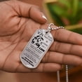 thumbnail image 5 of Gift for Son - Lion Dog Tag - Graphic Military Dog Tag Necklace (Optional Personalized Engraving), 5 of 5