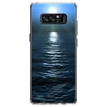 thumbnail image 1 of DistinctInk Clear Shockproof Hybrid Case for Samsung Galaxy Note 8 - TPU Bumper, Acrylic Back, Tempered Glass Screen Protector - Blue Water Ocean Horizon, 1 of 5