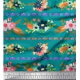 thumbnail image 1 of Soimoi Polyester Crepe Fabric Leaves & Floral Artistic Print Fabric by Yard 42 Inch Wide, 1 of 3