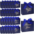 thumbnail image 1 of 24 bolsas de regalo de agradecimiento, bolsas de regalo con cinta de lazo, mini cajas de regalo, bolsas de dulces a granel para cumpleaños, boda, fiesta, despedida de soltera, color azul, 1 of 4