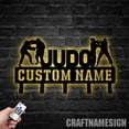 thumbnail image 4 of Craftnamesign Custom Judo Metal Key Holder, Judo Player Decorative Coat Rack, Judo Metal Key Hanger, 4 of 5