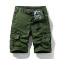 thumbnail image 2 of LYMAYTER‌ Casual Cargo Shorts Men's Elastic Waist Summer Workwear Relaxed Fit Utility Pockets Durable 29-40, 2 of 10