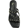 thumbnail image 2 of Journee Collection Womens Faux Leather Studded Slide Sandals, 2 of 3