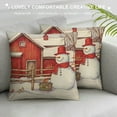 thumbnail image 3 of COMIO  retro winter pillowcase waist pillowcase snowman red bishop's nest decoration pillowcase seasonal indoor and outdoor decoration, 3 of 5