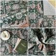 thumbnail image 2 of Washable Rug Green Area Rug Non-Slip Area Rugs 5x7ft Living Room, Boho Bedroom Mats Under Bed, Soft Stain Resistant Non-Shedding Thin Carpet For Dining Room Apartment, 2 of 11