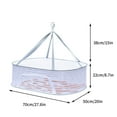 thumbnail image 2 of Foldable Mesh Clothes Drying Rack 3-Tier Flat Dryer for Sweaters,Underwear & Socks Breathable Nylon Mesh with Steel Frame Space-Saving for Indoor/Outdoor Use, 2 of 3