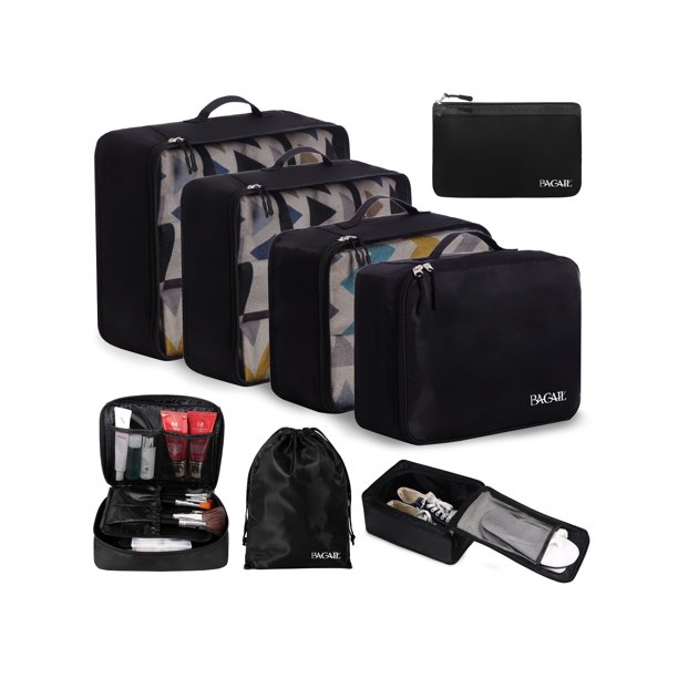 BAGAIL 8 Set Packing Cubes, Lightweight Travel Luggage Organizers with