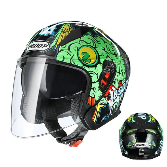 TopOne Motorcycle Helmet forMen Women Double Lens Half Helmets Lightweight Breathable Hard Hat forElectric Bike