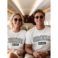 thumbnail image 1 of [Cotton Bride Gift] Cotton Bride & Groom 2025 Matching T-Shirts - Casual Loose Fit, Short Sleeve, Round Neck Tees for Couples, Perfect Gift for Wife or Husband, Couples Casual Wear, Nontransparent Cl, 1 of 4
