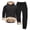 Black, variant on Blekii Men's 2 Piece Tracksuit Sets Fleece Fuzzy Hooded Sherpa Sweatshirt & Joggers, Winter Warm Two-Piece Outfit, Cuffed Ankle Sweatpants Set, Thick Cozy Loungewear for Cold Days,