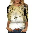 thumbnail image 2 of DailyTrove Women's Nature Branch & Bird Print T-Shirt - Short Sleeve Casual Tee, Serene for Hikes & Daily, 2 of 4
