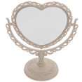 thumbnail image 4 of HLONK Vintage Desktop Makeup Mirror Creative Heart Shaped Mirror Rotatable Mirror, 4 of 7