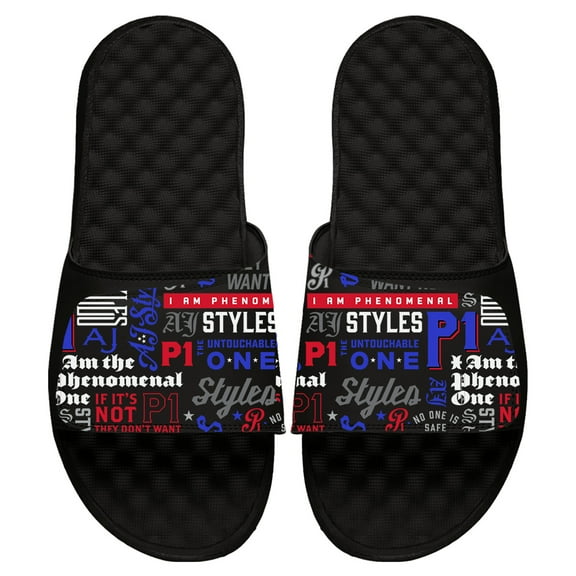 Men's ISlide Black AJ Styles Slide Sandals