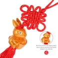 thumbnail image 3 of 4pcs Chinese Knot Tassel Rabbit Pendant Car Interior Hanging Decor For 2023 Year Festival Favor, 3 of 8