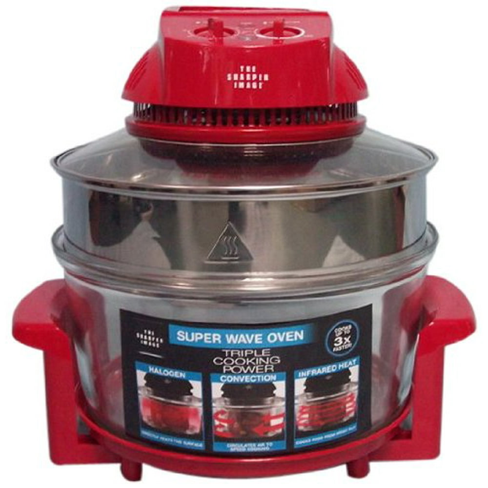 The Sharper Image Red Super Wave 121/2Quart Countertop Oven, 1300